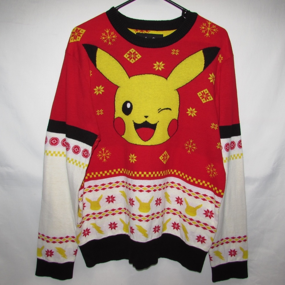Pokemon Pikachu Ugly Sweater Unisex Adult Large